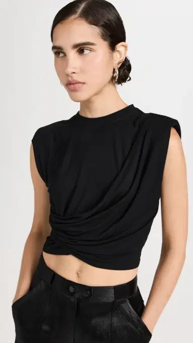 Simkhai Estelle Top Black L | Thumbnail 2