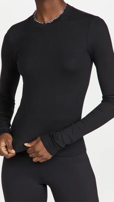 Splits59 Louise Rib Long Sleeve Black L | Thumbnail 2 Splits59 Louise Rib Long Sleeve Black L | Thumbnail 2