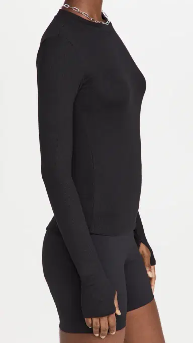 Splits59 Louise Rib Long Sleeve Black L | Thumbnail 4 Splits59 Louise Rib Long Sleeve Black L | Thumbnail 4
