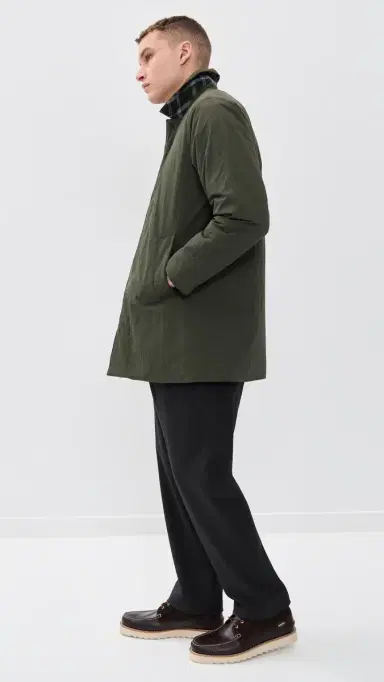 Barbour Wadded Lorden Showerproof Mac Coat Olive | Thumbnail 4 Barbour Wadded Lorden Showerproof Mac Coat Olive | Thumbnail 4