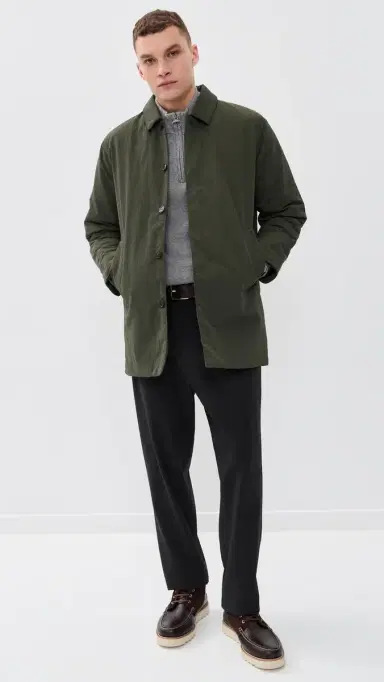 Barbour Wadded Lorden Showerproof Mac Coat Olive | Thumbnail 5 Barbour Wadded Lorden Showerproof Mac Coat Olive | Thumbnail 5