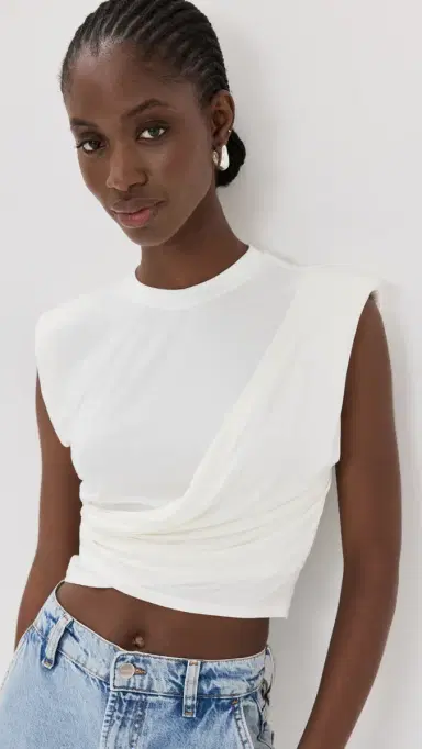 Simkhai Estelle Top White L | Thumbnail 2 Simkhai Estelle Top White L | Thumbnail 2