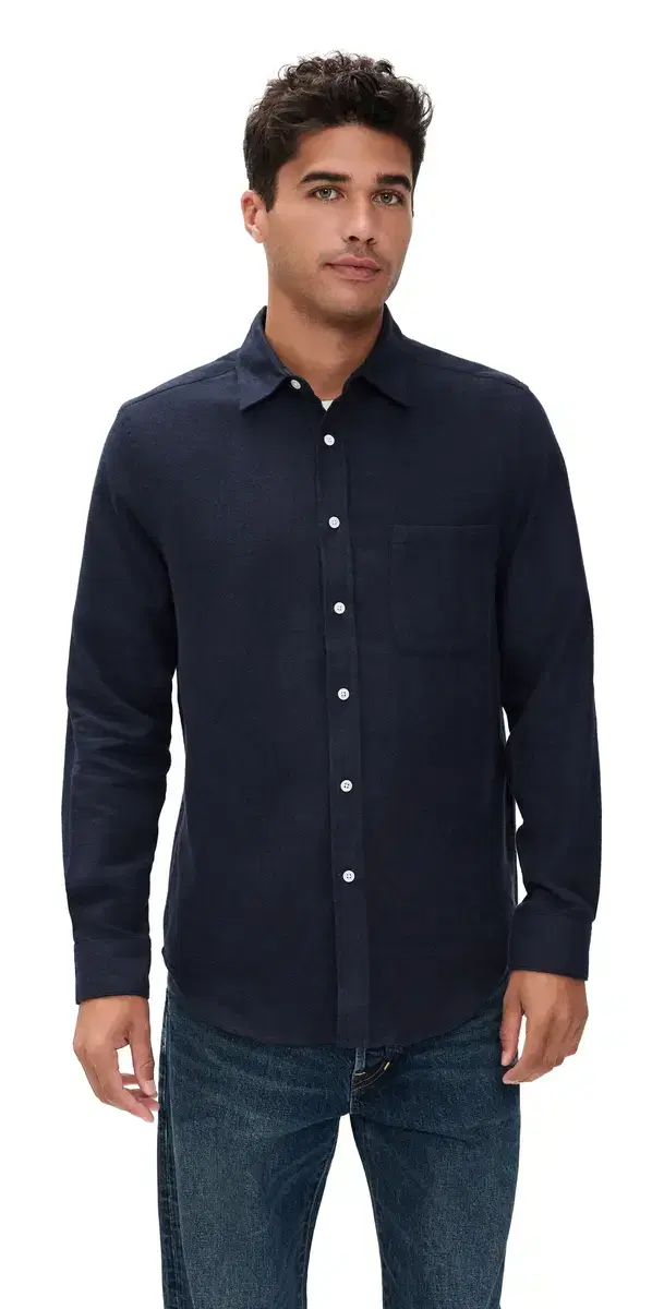 Teca 2.0 Brushed Flannel Button Down hirt Navy