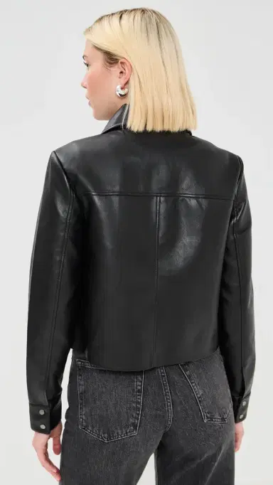 LE BOP Harper Faux Leather Jacket Black | Thumbnail 3 LE BOP Harper Faux Leather Jacket Black | Thumbnail 3