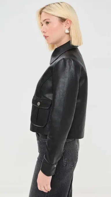 LE BOP Harper Faux Leather Jacket Black | Thumbnail 4 LE BOP Harper Faux Leather Jacket Black | Thumbnail 4
