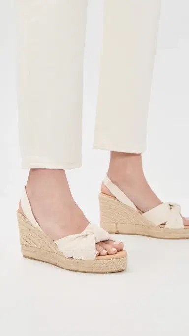 MANEBI Wedge Knot Espadrilles Natural 40 | Thumbnail 3