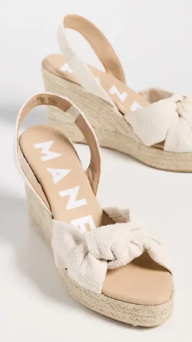 MANEBI Wedge Knot Espadrilles Natural 40 | Thumbnail 5