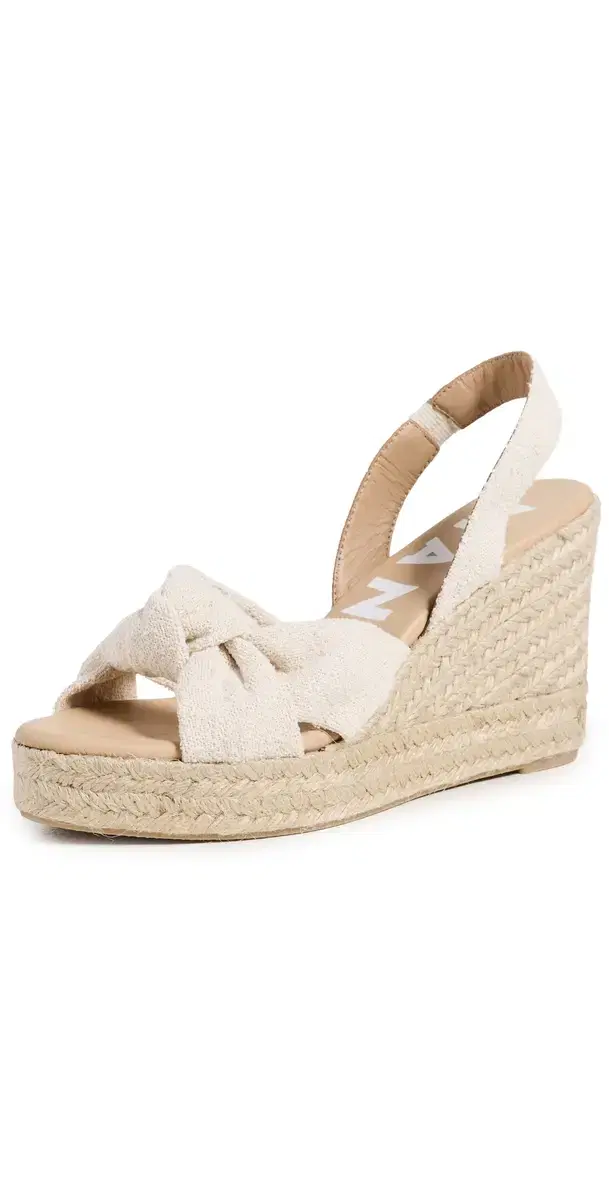 Manebi Wedge Knot Espadrilles Natural