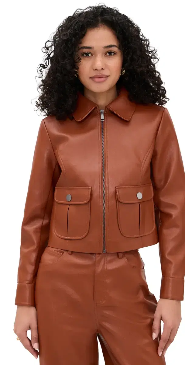 LE BOP Harper Faux eather Jacket Cognac