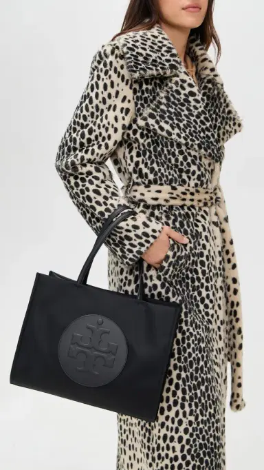 Tory Burch Ella Small Tote Black One Size | Thumbnail 3