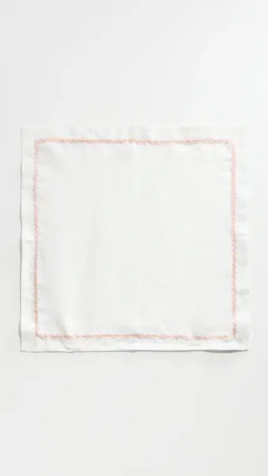 Kim Seybert Jardin Napkins Set of 4 White/Blush One Size | Thumbnail 4