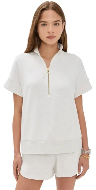 Varley Ritchie Short Sleeve weatshirt Marl | Thumbnail 1 Varley Ritchie Short Sleeve weatshirt Marl | Thumbnail 1