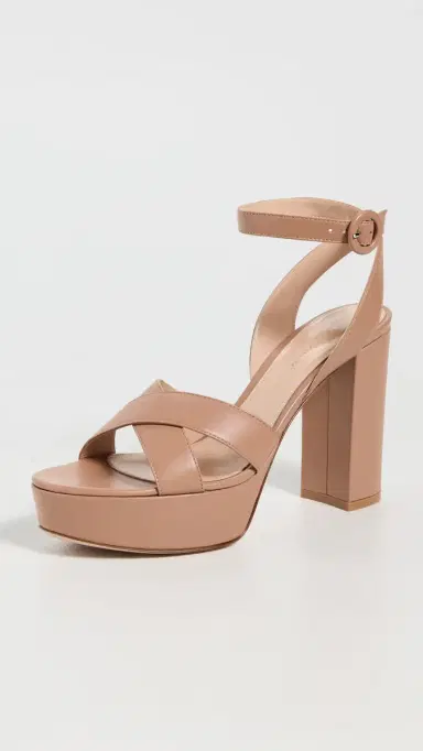 Gianvito Rossi Sabrina Nappa Heels Praline | Thumbnail 2 Gianvito Rossi Sabrina Nappa Heels Praline | Thumbnail 2