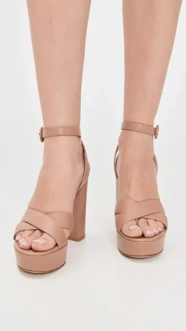 Gianvito Rossi Sabrina Nappa Heels Praline | Thumbnail 3 Gianvito Rossi Sabrina Nappa Heels Praline | Thumbnail 3