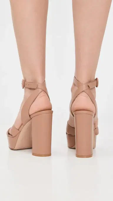 Gianvito Rossi Sabrina Nappa Heels Praline | Thumbnail 4 Gianvito Rossi Sabrina Nappa Heels Praline | Thumbnail 4