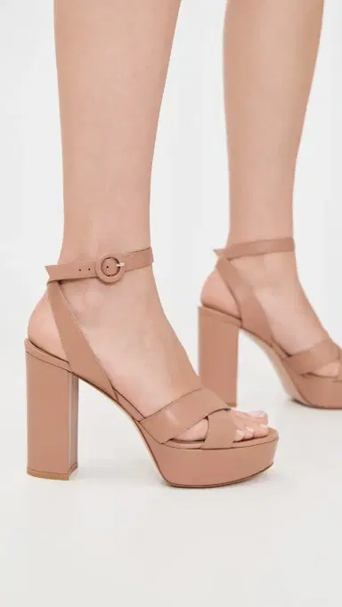 Gianvito Rossi Sabrina Nappa Heels Praline | Thumbnail 5 Gianvito Rossi Sabrina Nappa Heels Praline | Thumbnail 5