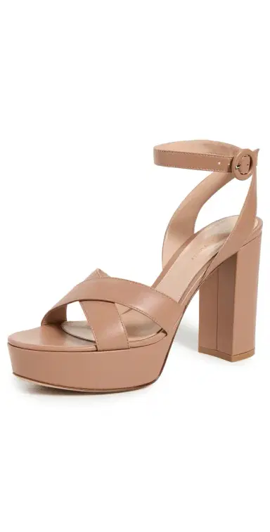Gianvito Rossi Sabrina Nappa Heels Praline | Thumbnail 1 Gianvito Rossi Sabrina Nappa Heels Praline | Thumbnail 1