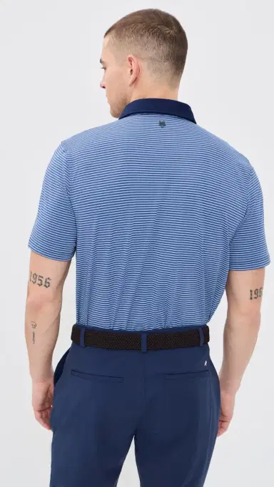 Greyson Aurora Striped Polo Falcon/Wolf Blue S | Thumbnail 3