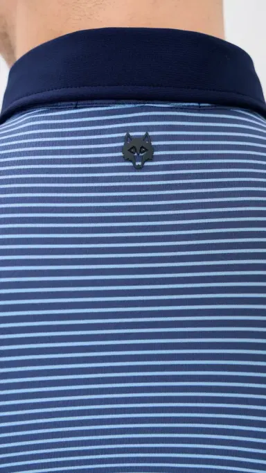 Greyson Aurora Striped Polo Falcon/Wolf Blue S | Thumbnail 6