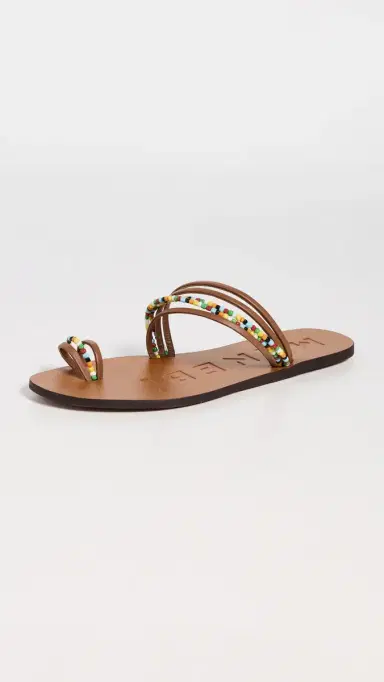 MANEBI Leather Sandals Tan 39 | Thumbnail 2