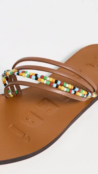 MANEBI Leather Sandals Tan 39 | Thumbnail 5