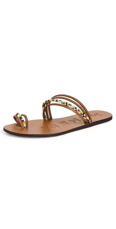 MANEBI Leather Sandals Tan 39 | Thumbnail 1