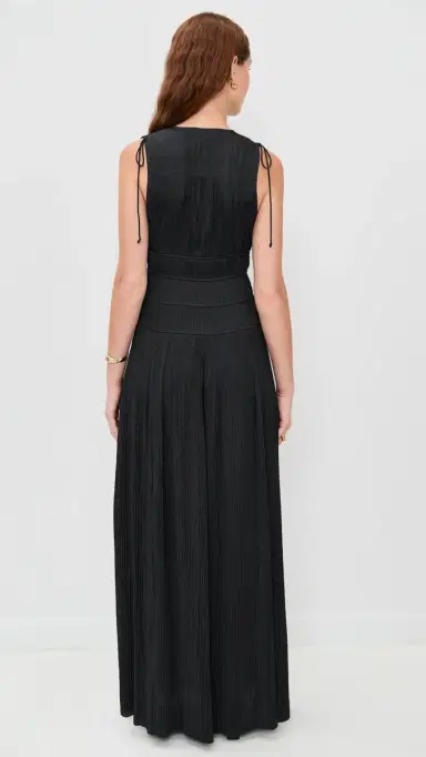 Ulla Johnson Tasneem Deep V Gown Noir | Thumbnail 3