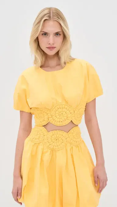Elexiay Amara Top Yellow | Thumbnail 2