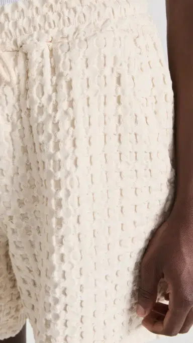 OAS Porto Waffle Shorts 6 Ecru | Thumbnail 6