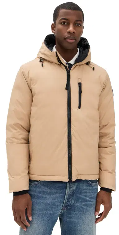 Canada Goose Black Disc Lodge Hoodie Jacket Desert Sand | Thumbnail 1 Canada Goose Black Disc Lodge Hoodie Jacket Desert Sand | Thumbnail 1