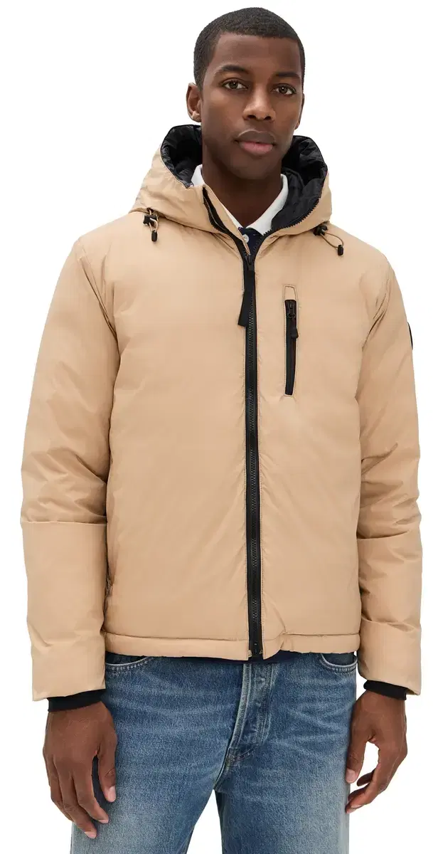 Black Disc Lodge Hoodie Jacket Desert and