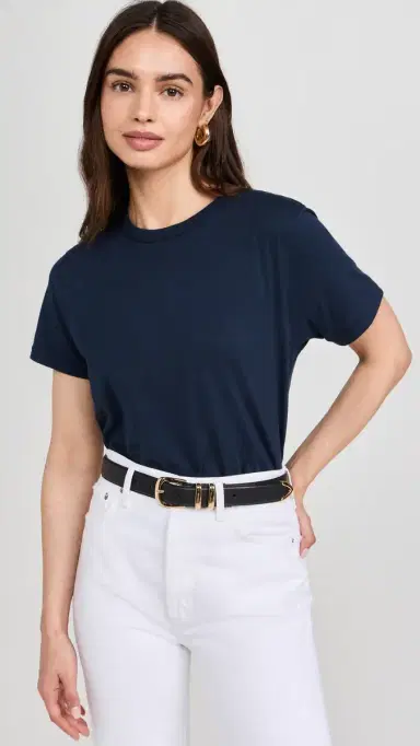 Sold Out NYC The Iconically Soft Perfect Tee in Navy Navy | Thumbnail 2