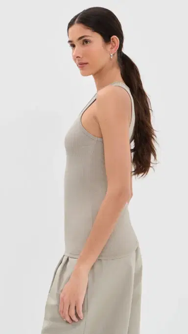 WARDROBE.NYC WARDROBE. NYC Ribbed Tank Taupe | Thumbnail 4 WARDROBE.NYC WARDROBE. NYC Ribbed Tank Taupe | Thumbnail 4
