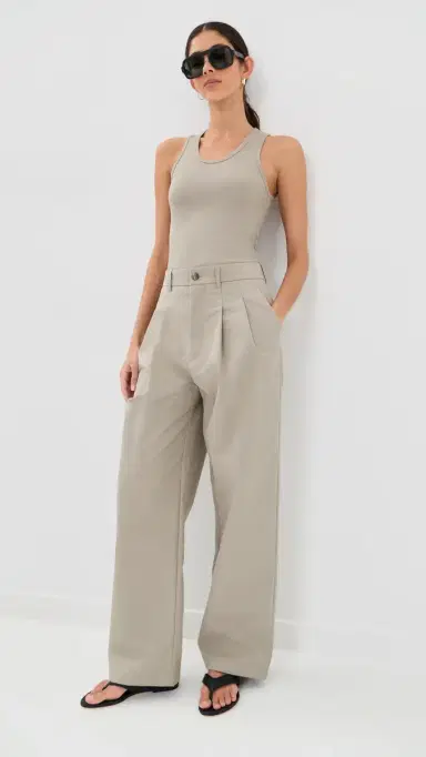WARDROBE.NYC WARDROBE. NYC Ribbed Tank Taupe | Thumbnail 5 WARDROBE.NYC WARDROBE. NYC Ribbed Tank Taupe | Thumbnail 5