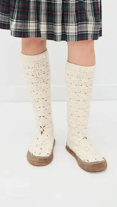 Sea Alena Knit ock lippers Cream | Thumbnail 3