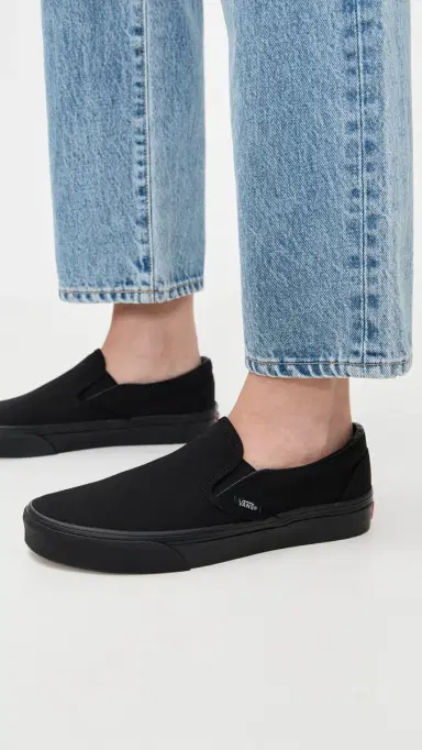 Vans Classic Slip On Unisex Sneakers Black/Black | Thumbnail 3