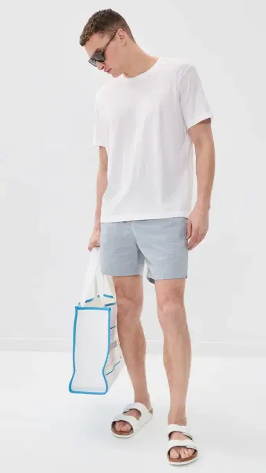 Frescobol Carioca Dinis Linen Blend T-Shirt White | Thumbnail 5