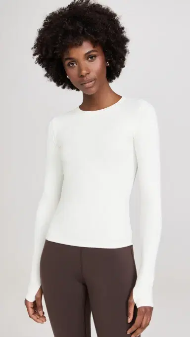 Splits59 Airweight Lite Long Sleeve Waist Length Tee White L | Thumbnail 2 Splits59 Airweight Lite Long Sleeve Waist Length Tee White L | Thumbnail 2