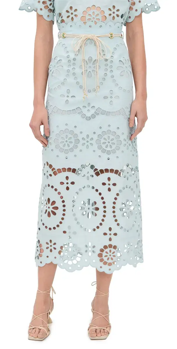 Awaken Embroidered Skirt Mint