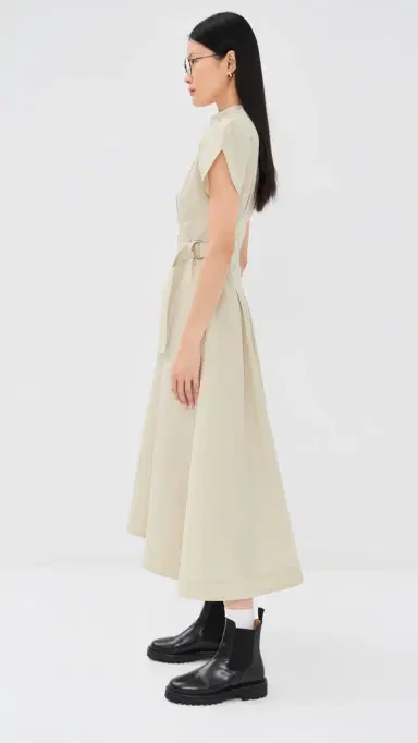 3.1 Phillip Lim Puff Sleeve Poplin Flare Dress Stone 4 | Thumbnail 4 3.1 Phillip Lim Puff Sleeve Poplin Flare Dress Stone 4 | Thumbnail 4