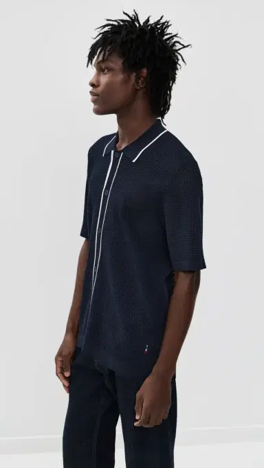 Orlebar Brown Roddy Button-Thru Shirt Night Iris/Cloud S | Thumbnail 4