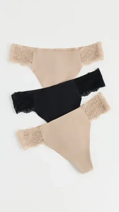 b.tempt'd by Wacoal b. tempt'd by Wacoal B. Bare Thong 3 Pack Basic 1 | Thumbnail 2