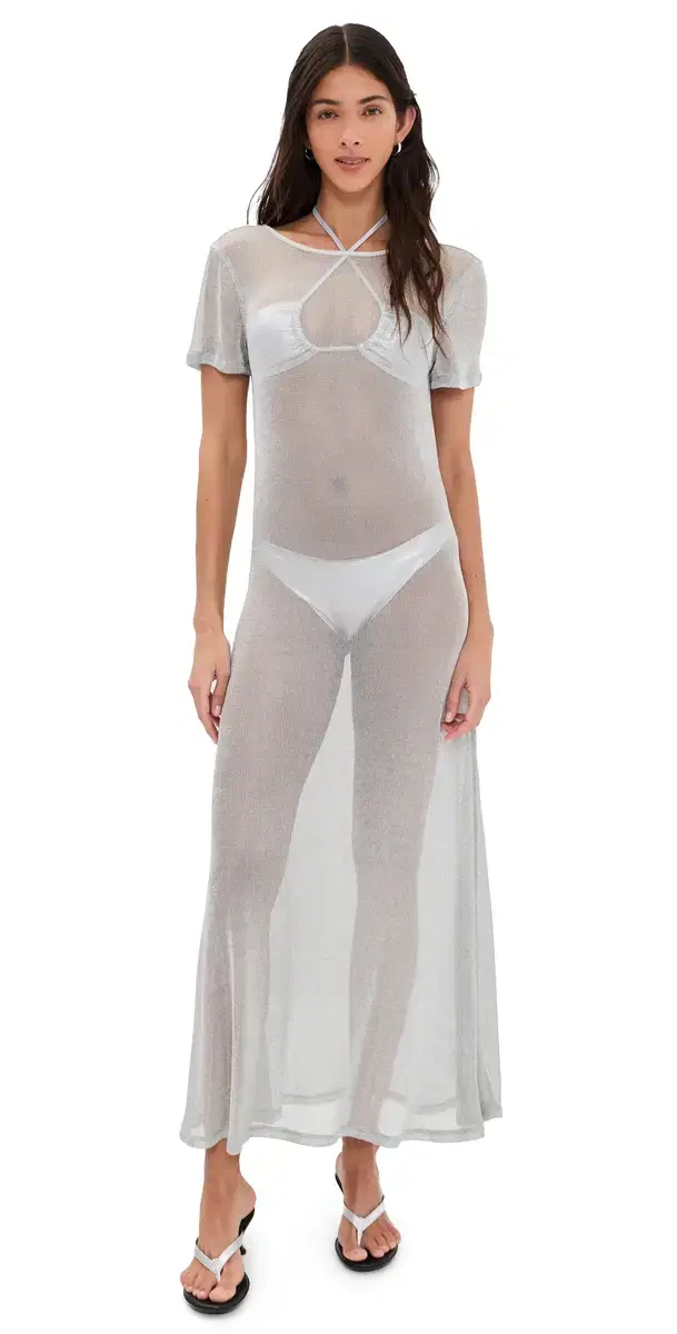 STAUD Zinc Dress ilver
