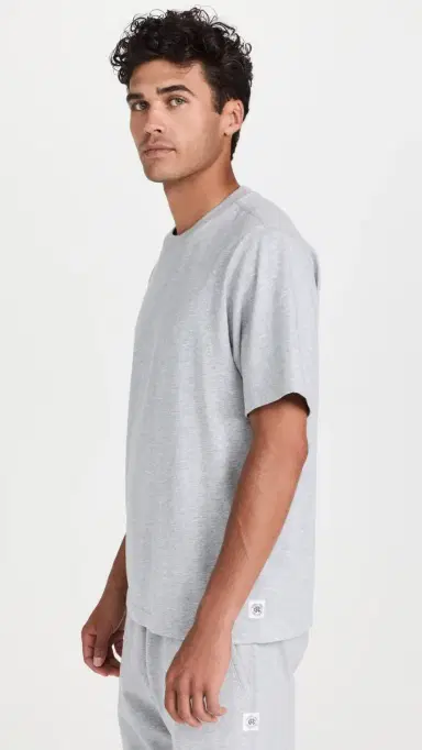 Reigning Champ Midweight Jersey OG T-Shirt Heather Grey | Thumbnail 4