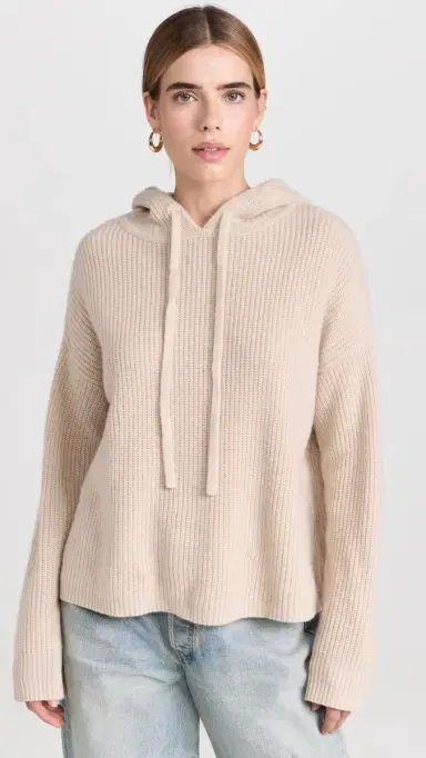 Jenni Kayne Cashmere Fisherman Hoodie Oatmeal M | Thumbnail 2 Jenni Kayne Cashmere Fisherman Hoodie Oatmeal M | Thumbnail 2