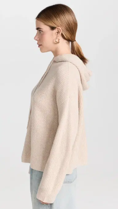Jenni Kayne Cashmere Fisherman Hoodie Oatmeal M | Thumbnail 4 Jenni Kayne Cashmere Fisherman Hoodie Oatmeal M | Thumbnail 4