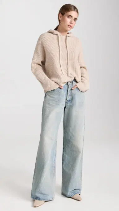 Jenni Kayne Cashmere Fisherman Hoodie Oatmeal M | Thumbnail 5 Jenni Kayne Cashmere Fisherman Hoodie Oatmeal M | Thumbnail 5