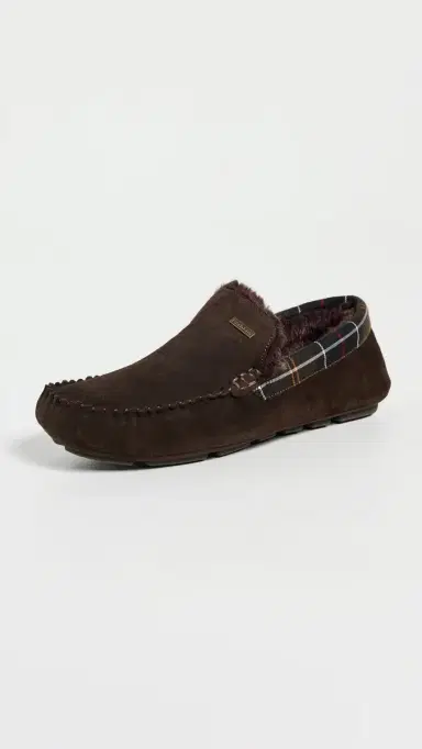 Barbour Suede Monty Slippers Brown Suede 8 | Thumbnail 2
