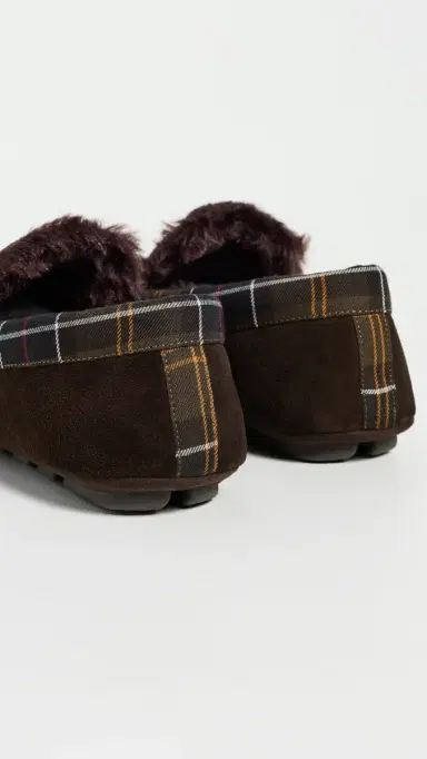 Barbour Suede Monty Slippers Brown Suede 8 | Thumbnail 3