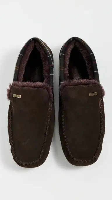 Barbour Suede Monty Slippers Brown Suede 8 | Thumbnail 5